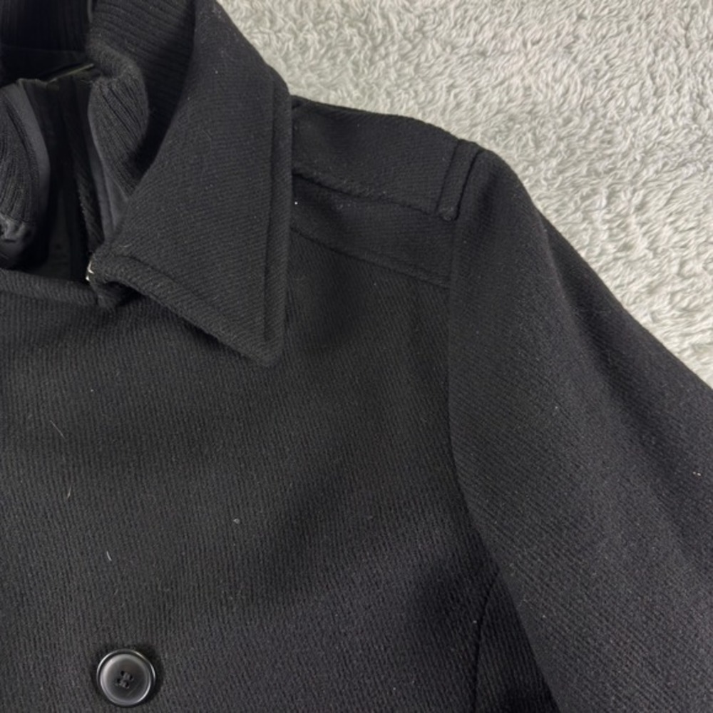 Levis Mens Black Wool Blend Double Breasted Peacoat Jacket XL RN54163 - Picture 9 of 14